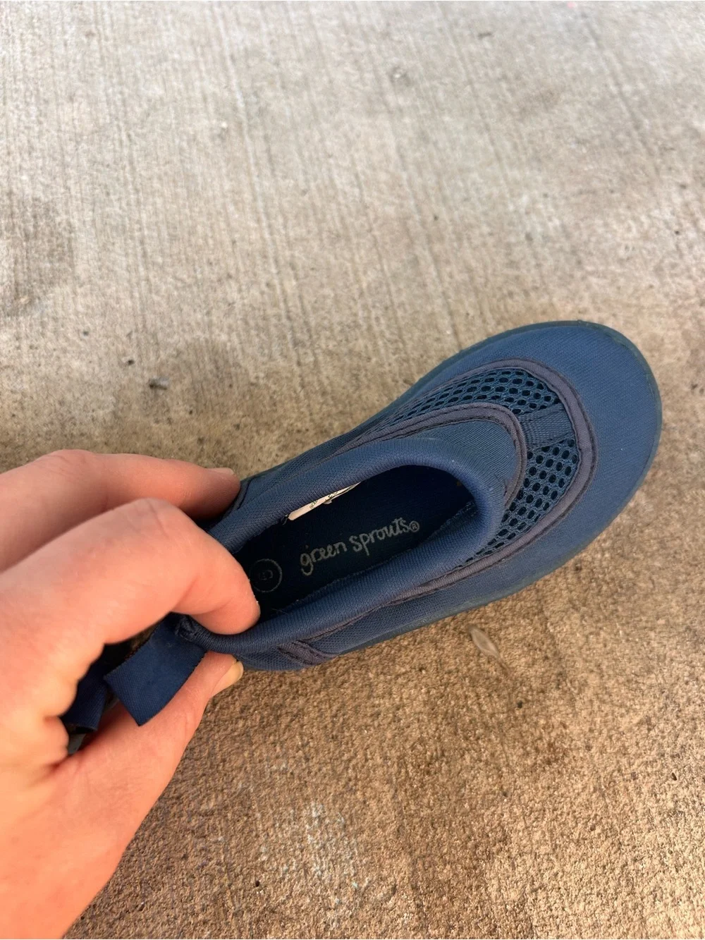 Kids Navy Slip-On Mesh Water Shoes for Active Play
